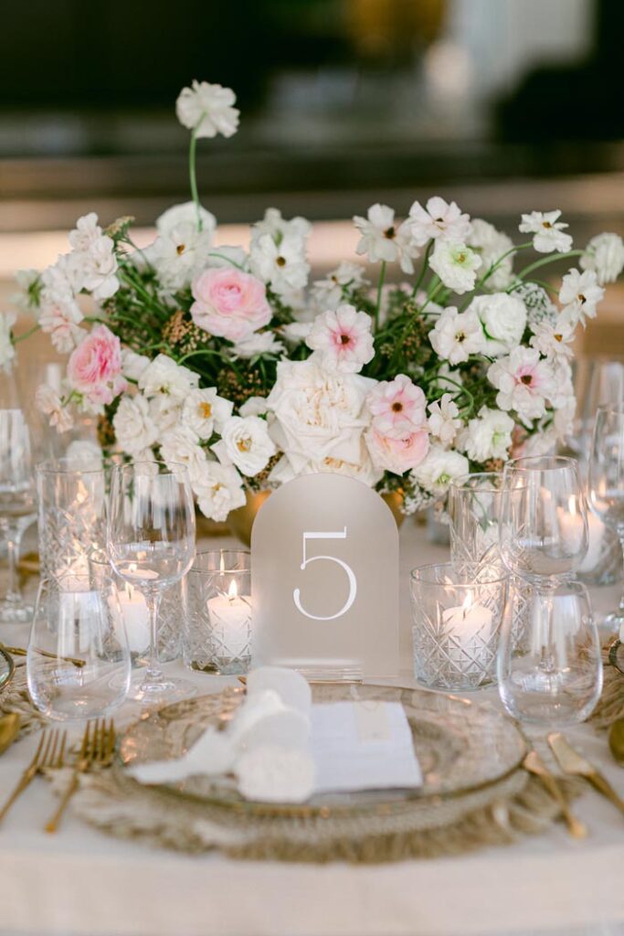 wedding table number sign