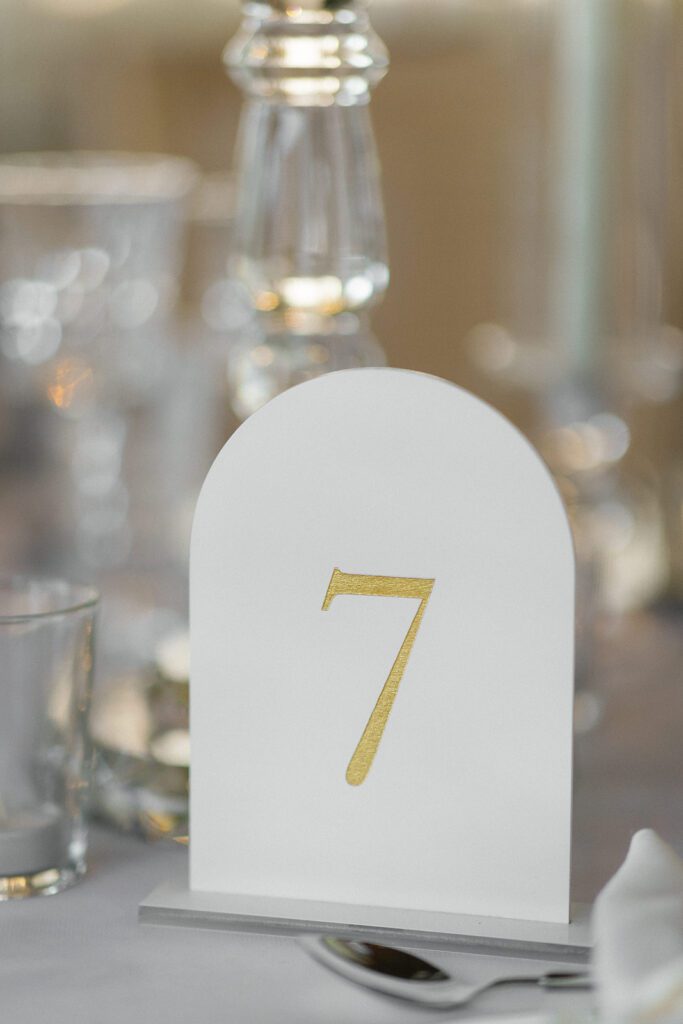 wedding table sign