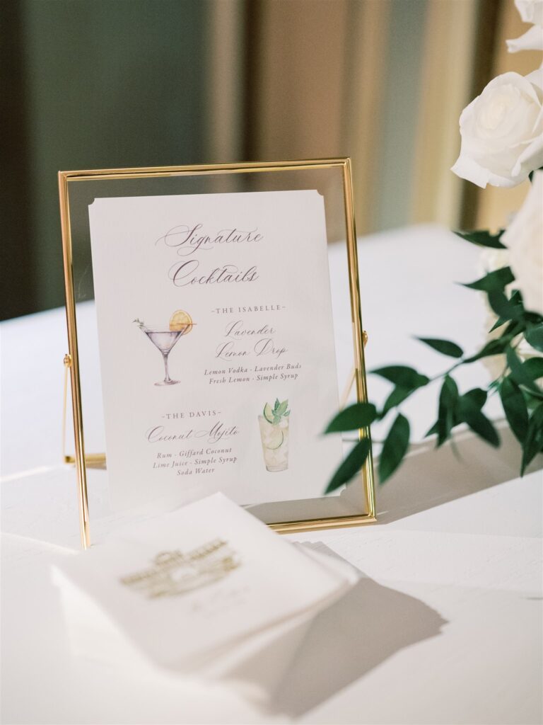 Wedding Signature Cocktail Sign