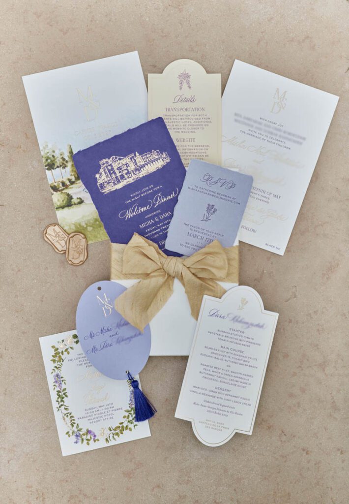 france wedding invitation