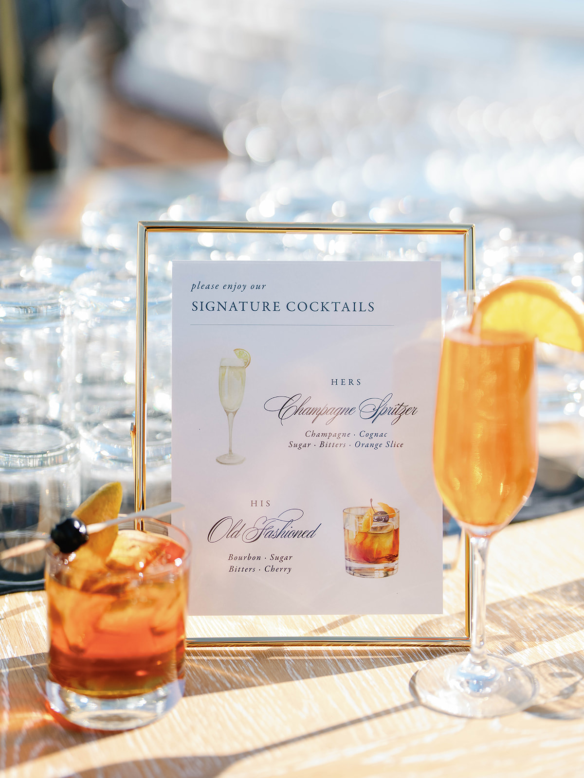 Signature Cocktail Sign with illustrations